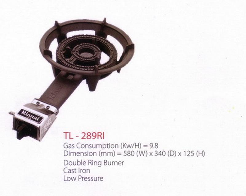 Rinnai Kompor Gas 1 Tungku Tl 289ri Makarame