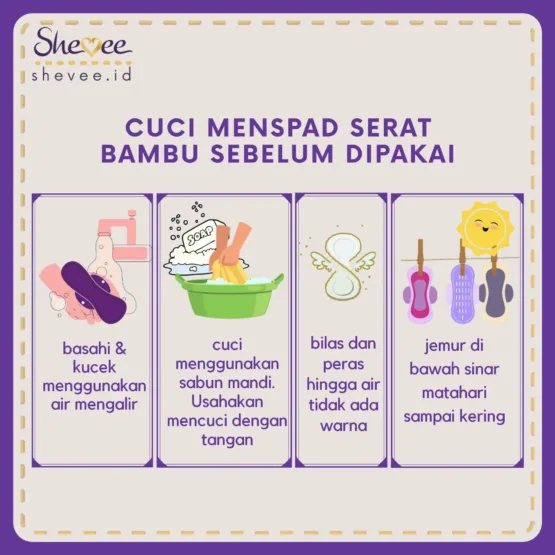 Pembalut Kain Serat Bambu Anti Bakteri, Anti Iritasi, dan Ramah Lingkungan Shevee Varian Malam - Image 5