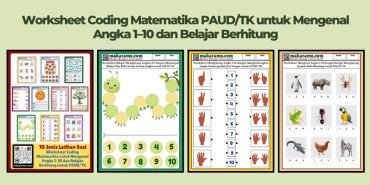 Worksheet Coding Matematika PAUD/TK untuk Mengenal Angka 1–10 dan ...