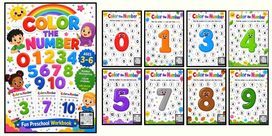 Fun Number Recognition & Coloring Activities for Kids Ages 3–6 - makarame